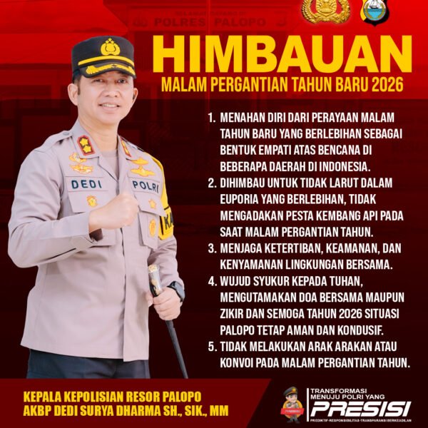 Polres Palopo Imbau Masyarakat Rayakan Tahun Baru 2026&hellip;