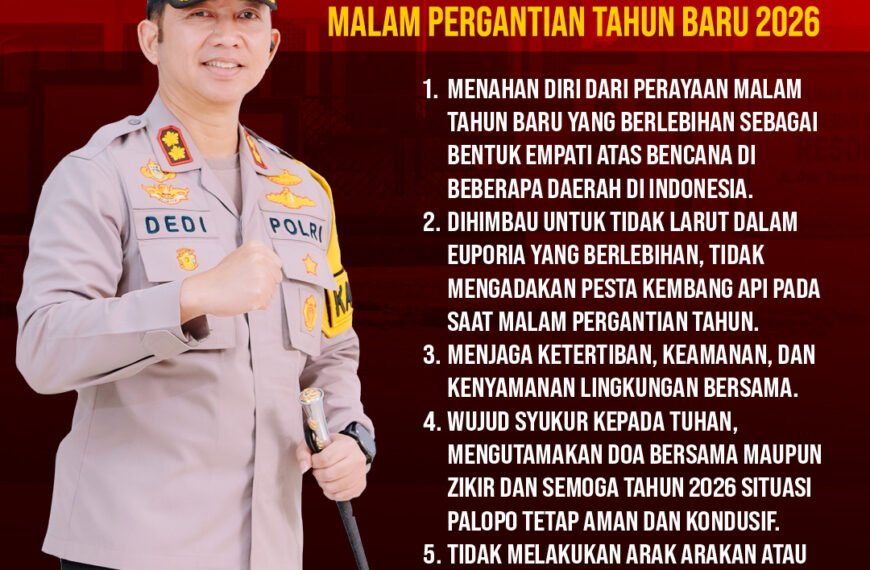 Polres Palopo Imbau Masyarakat Rayakan Tahun Baru 2026 dengan Aman dan Tertib