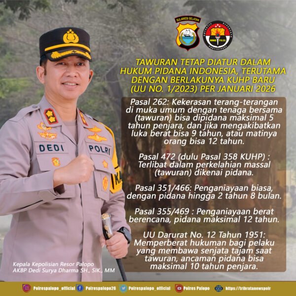 Polres Palopo Sosialisasi Aturan Baru Terkait Sanksi Berat…